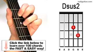 How to play Dsus2  Suspended Guitar Chords Lesson [upl. by Berkow]