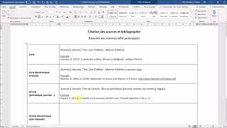 NORMES APA principales comment citer ses sources bibliographiques [upl. by Noillimaxam]