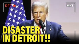 Trump Economic Speech goes TERRIBLY WRONG in Detroit [upl. by Schoof]