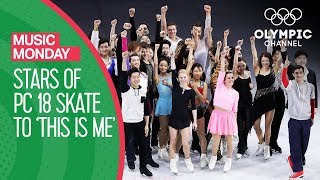 Figure Figure Skating Stars perform to This Is Me at PyeongChang 2018  Music Mondays [upl. by Ahsele]