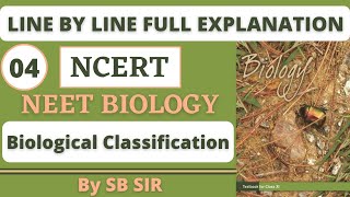 Biological Classification NCERT Line By Line  Lec04  Class 11th  NEET [upl. by Shlomo20]