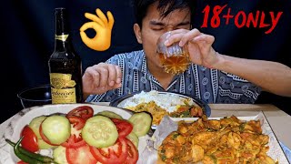 ASMR Alcohol Mukbang beer 🍻 with chicken curry 🤤👌 asmr mukbang [upl. by Harrat]