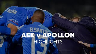 HIGHLIGHTS  AEK vs ΑΠΟΛΛΩΝ 12 [upl. by Apple157]