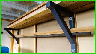 Making Simple Strong Gallows Shelving Brackets  Workshop Storage Ideas [upl. by Adnawuj473]