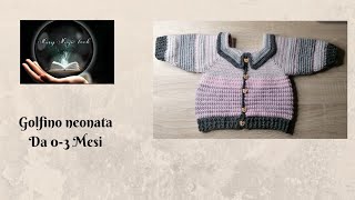 🎬 TUTORIAL  Golfino neonata da 03 Mesi ad uncinetto seconda parte 💗 Mary Magic Book 💗 [upl. by Nolubez]