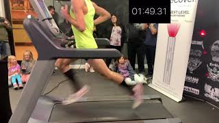 Sub 4 Minute Mile on a Treadmill by Olympian  World Record Treadmill Mile [upl. by Novart]