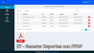 37 Generar Reportes con FPDF  Sistema de Asistencias con PHP y MYSQL [upl. by Enialem]