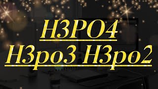 structure and oxidation state of H3PO4 H3PO3 H3PO2 and acidity order oxaacid p block elements [upl. by Aneekahs831]