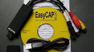 My EasyCAP DC60 USB 20 Video Adapter With Audio Capture Review Part 1 [upl. by Cirdec]