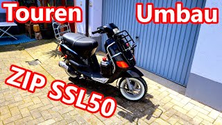 Piaggio ZIP SSL 50 Touren Umbau Gepäckträger und größerer Vergaser [upl. by Ratha2]