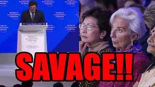 Milei SAVAGELY ROASTED the entire Davos WEF crowd [upl. by Aciret781]