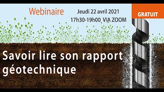 Webinaire Savoir lire son rapport géotechnique [upl. by Ashok414]