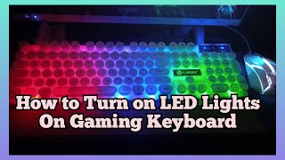 How to Turn on LED Lights On Gaming Keyboard [upl. by Robi804]