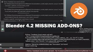 Lost Your Blender 42 AddOns Heres How to Get Them Back [upl. by Villiers]