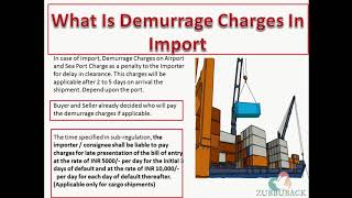 What is Demurrage Charges in Import [upl. by Atinav]