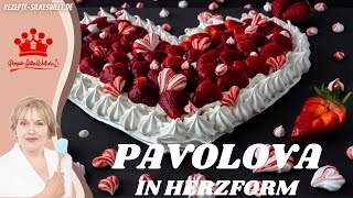 Verschenke Dein Herz mit einer Pavlova in Herzform ganz einfach Silkeswelt pavlova meringue [upl. by Svirad]