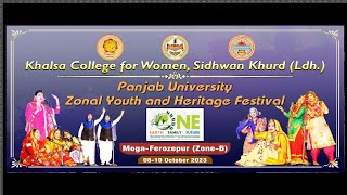 Youth Festival Panjab University Zonal Youth Festival of MogaFerozepur Zone B [upl. by Ecyla]