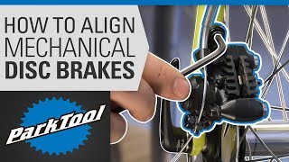 How to Align a Mechanical Disc Brake on a Bike [upl. by Ynohtnanhoj]