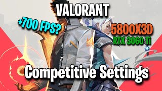 5800X3D RTX 3060 Ti  VALORANT Competitive Settings [upl. by Diskin]