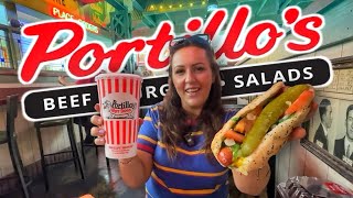 PORTILLO’S HOTDOGS Why This Place is SO GOOD Chili Cheese Dogs Chicago Dogs Chocolate Cake MORE [upl. by Parke229]