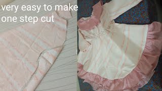 baby girl frock very easy cuttingstylish look [upl. by Pump]