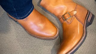 Wesco Van Cleef Engineer Boot  Horween Essex Veg Tan [upl. by Cryan]