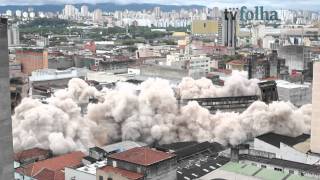 Veja imagens da implosão de prédio no centro de SP [upl. by Volotta574]