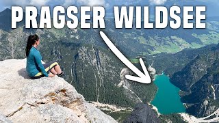 Dolomiten Wanderung auf den Seekofel  bester Blick von oben auf den Pragser Wildsee [upl. by Emelin599]