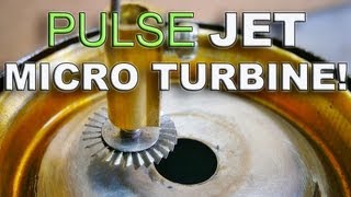 Tin Can Pulse Jet Powers a Tiny Turbine Wheel [upl. by Oicul]