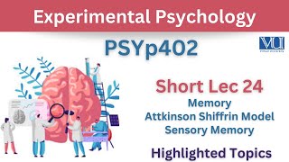 PSYp402 Short Lecture 24MemoryAttkinson Shiffrin ModelSensory MemoryPsy402 Short Lec 24 [upl. by Rob311]