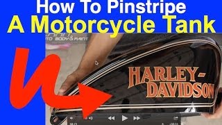 How To Pinstripe A Motorcycle Tank Learnautobodyandpaintcom [upl. by Ylesara366]