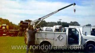 PROPANE BURNING F350 Auto Crane and Del lift gate video test drive SOLD [upl. by Esoranna96]