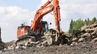 Hitachi ZX470LCH5 large excavators in action in Norway [upl. by Artemis]