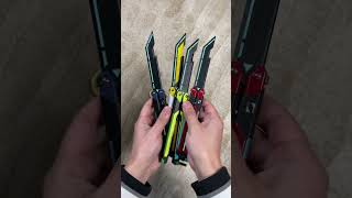 4 color RGX Knife Valorant Hame weapons irl valorant balisong [upl. by Atenik731]