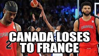 Canada Loses to France in Mens Basketball at Paris 2024 Olympics [upl. by Alber161]