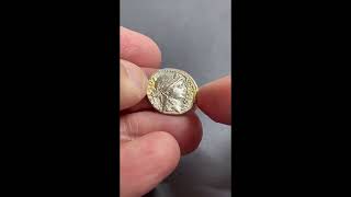 JULIUS CAESAR CIVIL WAR UTICA RRC 4671b Date 46 BC Silver Denarius Utica Ceres Emblems [upl. by Mesics]