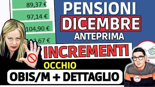 PENSIONI DICEMBRE 2023 ➡ ANTEPRIMA BONUS AUMENTI TREDICESIMA CEDOLINO ma PROBLEMA OBIS e DETTAGLIO [upl. by Eux]