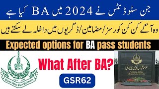 GSR62 What Options After BA in 2024  AIOU Online Admission 2024 AIOU MA Admission 2024  Great Sir [upl. by Saihttam]