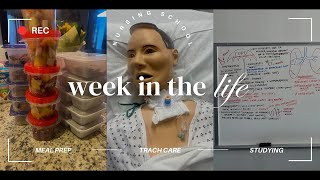 WEEK IN THE LIFE OF A NURSING STUDENT 🩺  trach care🫁  studying 📚 and life lessons [upl. by Wiltz]