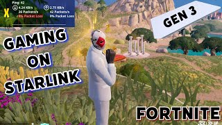 Gaming On Starlink Gen 3 Fortnite [upl. by Trixy]