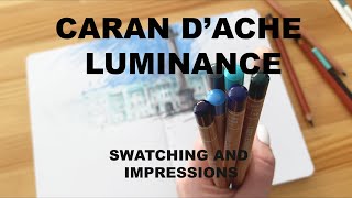 Caran d’Ache Luminance  Swatching  Drawing  I’ve Been Using Them for 1 Month My Thoughts [upl. by Aterg]