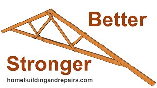 How To Build Roof Trusses Without Plywood Gussets or Gang Nail Connectors For Small Homes or Sheds [upl. by Jehius805]