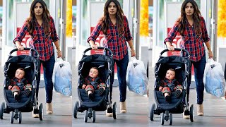 Priyanka Chopras First Look with her Baby Malti Marie Chopra Jonas amp to Welcome in India with Nick [upl. by Ashil]