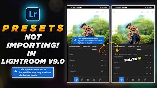 Lightroom New Update Presets Not Importing Problem Solved✅  presets could not be imported Problem [upl. by Nabroc803]