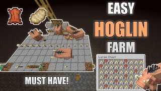 Minecraft Hoglin Leather and Food Farm Very Easy 1161163 [upl. by Yaner]