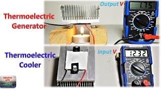 WHAT IS THE DIFFERENCE BETWEEN THERMOELECTRIC COOLER AND GENERATOR  TEG VS TEC PELTIER EXPERIMENT [upl. by Ffirahs82]