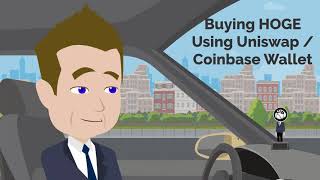 Buying HOGE using Uniswap and Coinbase Wallet on IPHONE [upl. by Edelsten]