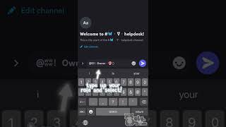 ✧ how to copy ROLE ID on discord mobile ﹕ ely ˚₊ shorts discord aesthetic discordserver game [upl. by Maxama538]