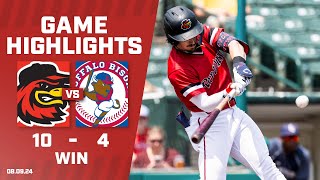 Red Wings vs Bisons Game Highlights 892024 [upl. by Nnyleahs145]