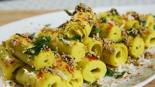 Khandvi Recipe  Gujarati Recipes  How To Make Khandvi  Gujarati Snack Recipe  Ruchi’s Kitchen [upl. by Yewed10]